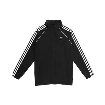 Adidas Originals SST Ветровка с контрастными тремя полосками Мужские куртки черные CW1309 XS