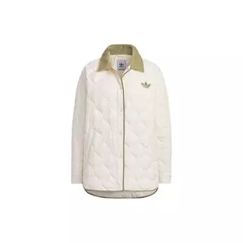Adidas Originals Стеганый спортивный пуховик с логотипом Colorblock Женские куртки Magic-White IN0979 M