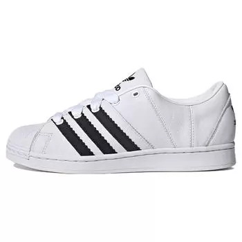 Adidas Originals Superstar Удобные нескользящие износостойкие низкие кроссовки унисекс белые черные ID2552 44