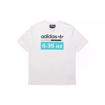 Adidas Originals Свободная футболка с круглым вырезом Мужские топы Белые DH4973 S