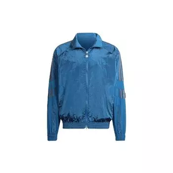 Adidas Originals Trefoil Blue Version Series Логотип Цветные блоки с воротником-стойкой на молнии Спортивная куртка Мужская верхняя одежда HD2240 XS