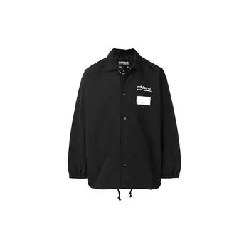 Adidas Originals Trefoil Coach Jacket с логотипом на груди Мужские куртки черные DX3767 S