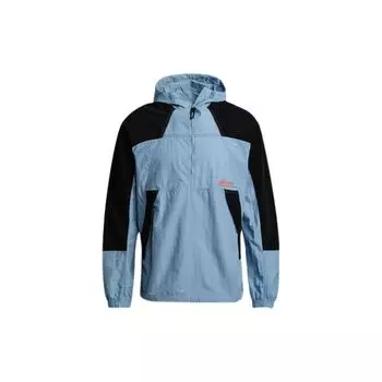 Adidas Originals Trefoil Color-Block Свободная куртка с капюшоном Мужская верхняя одежда Небесно-синий H09103 XL