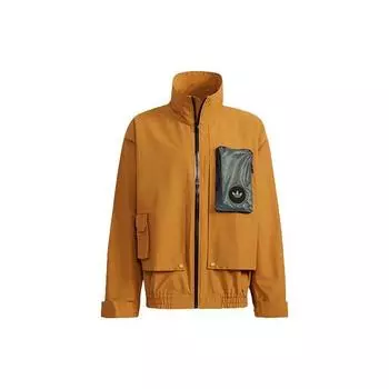Adidas Originals Trefoil Colorblock Pocket Logo Спортивная куртка Мужская верхняя одежда Коричневый H58070 XS