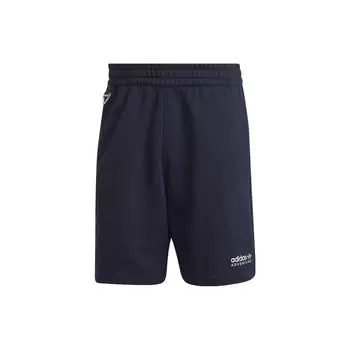 Adidas Originals Trefoil FW22 однотонные шорты с эластичной резинкой на талии и принтом логотипа, мужские шорты темно-синего цвета HK4998 XS