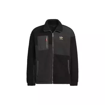 Adidas Originals Trefoil FW22 Спортивная куртка из овечьей шерсти Мужская верхняя одежда Черный HY7285 S