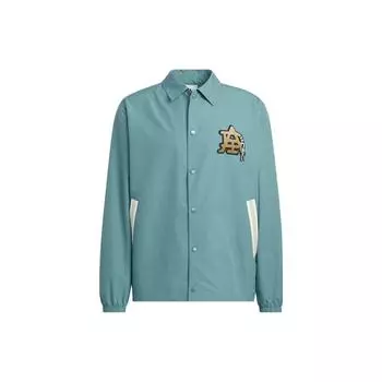 Adidas Originals Trefoil FW22 Спортивная куртка с буквенным принтом Мужская куртка Зеленая HS1994 M
