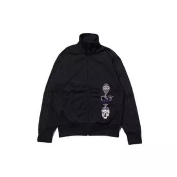 Adidas Originals Trefoil Gallery Fb Track Top Абстрактная картина с воротником-стойкой Куртка Мужские топы Черный ED9358 S