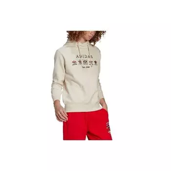 Adidas Originals Trefoil Hoodie Пуловер унисекс Топы Желтый Белый HK7445 XS