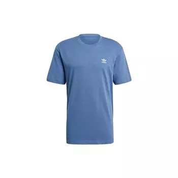 Adidas Originals Trefoil Logo Print Дышащая футболка с короткими рукавами Мужские топы Королевского синего цвета GN3497 XS