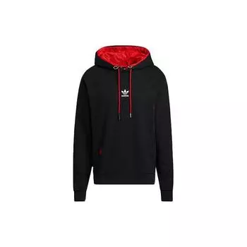 Adidas Originals Trefoil Logo Print Мужская толстовка с капюшоном Черная HC0562 XS