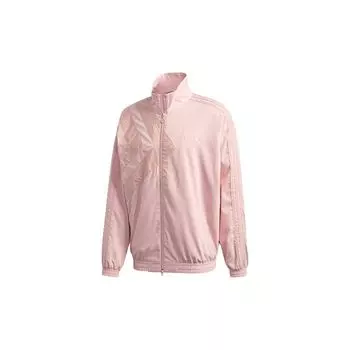 Adidas Originals Trefoil Logo Print Спортивная куртка Мужские топы Розовый GL6158 S
