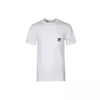 Adidas Originals Trefoil Logo Спортивная футболка с коротким рукавом Мужские топы Белые CW5175 M
