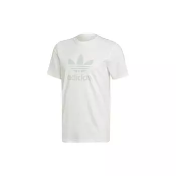 Adidas Originals Trefoil Logo Спортивная футболка с коротким рукавом Мужские топы Белые FK1355 S