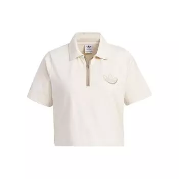 Adidas Originals Trefoil Logo Спортивная рубашка поло Женские топы Белые IN1034 XL