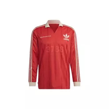 Adidas Originals Trefoil Mrc Спортивная футболка с длинными рукавами Мужские топы Красный HN1677 XXL