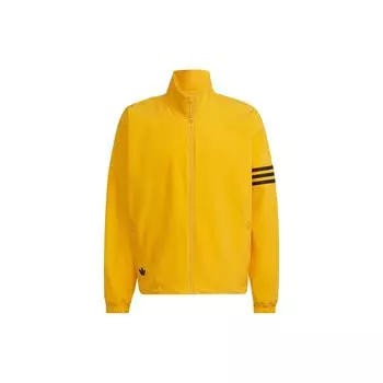 Adidas Originals Trefoil New C Олимпийка с вышивкой Классические три полоски Спортивная куртка Мужские куртки Желтый HM1867 L
