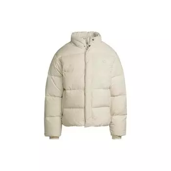 Adidas Originals Trefoil Однобортный однобортный пуховик с вышивкой логотипа Мужская верхняя одежда Off-White HL9201 XL