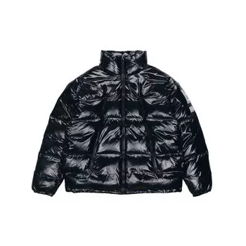 Adidas Originals Trefoil однотонный пуховик на молнии с длинным рукавом и воротником, мужская верхняя одежда, черный H66013 XS