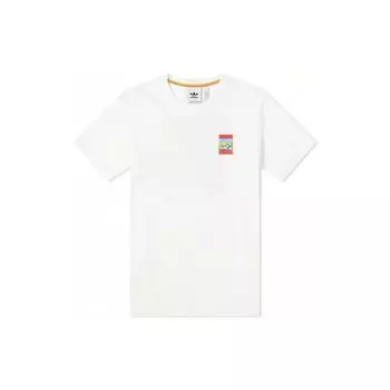 Adidas Originals Trefoil Повседневная футболка с коротким рукавом Мужские топы Белые GP1117 M