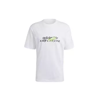Adidas Originals Trefoil Повседневная спортивная футболка с коротким рукавом с буквенным принтом Мужские топы Белый GN2323 XS