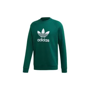 Adidas Originals Trefoil Повседневная спортивная толстовка с круглым вырезом Мужская толстовка зеленая FL1774 L