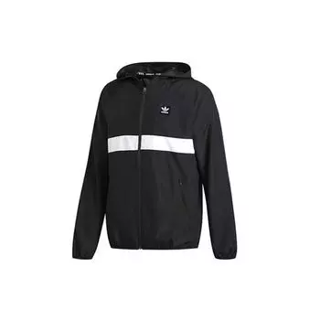 Adidas Originals Trefoil Повседневная спортивная ветровка Мужские куртки Черные DH3872 XS