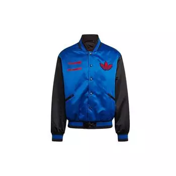 Adidas Originals Trefoil Run-DMC Collegiate Логотип с принтом, спортивная куртка с цветными блоками, мужская верхняя одежда, синий GN5931 M