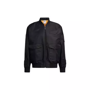 Adidas Originals Trefoil Solid Повседневная спортивная куртка с несколькими карманами Мужские куртки черные H07081 XS