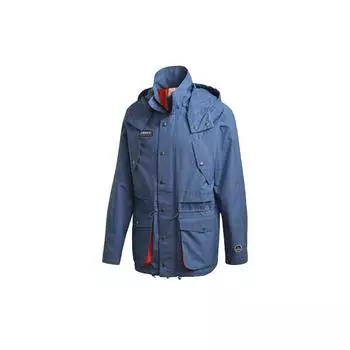 Adidas Originals Trefoil Solid Sport Повседневная куртка с капюшоном Мужская верхняя одежда Синий FR9280 XS