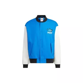 Adidas Originals Trefoil Special Edition Heart Logo Bomber Спортивная приталенная куртка с буквенным принтом Куртки унисекс Синие IK8664 S