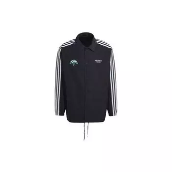 Adidas Originals Trefoil Спортивная куртка с длинным рукавом Мужская верхняя одежда Черный HF4895 M