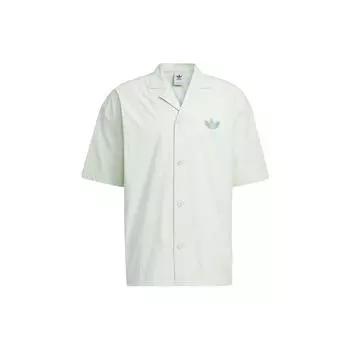 Adidas Originals Trefoil Спортивная рубашка с коротким рукавом Мужские топы Льняно-зеленый IK8625 XL
