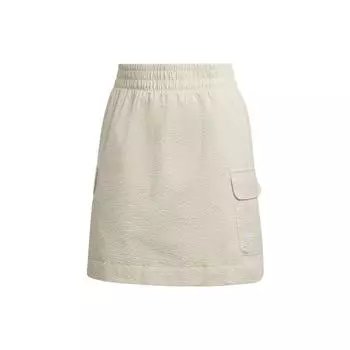 Adidas Originals Trefoil SS22 Однотонная спортивная юбка с эластичной резинкой на талии Женские брюки Бежевый HL9303 XS