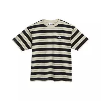 Adidas Originals Trefoil Stripe Crew Neck Спортивная футболка с короткими рукавами Мужские топы Черные GL9913 M