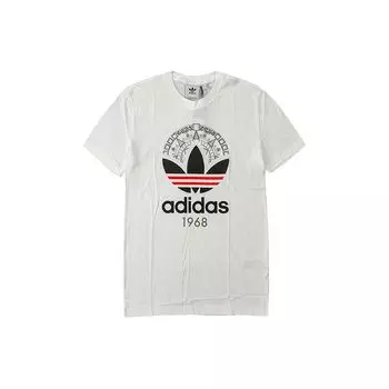 Adidas Originals Trefoil Tee Повседневная спортивная футболка с коротким рукавом Мужские топы Белый CD6827 M