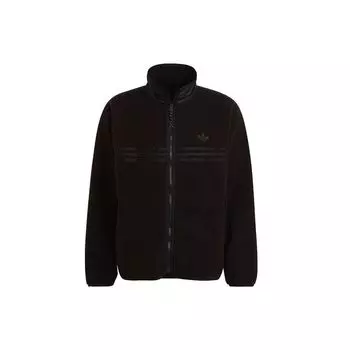 Adidas Originals Trefoil Теплая флисовая спортивная куртка Мужские куртки черные HF9216 S