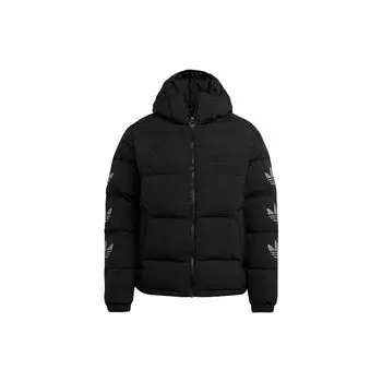 Adidas Originals Trefoil Теплая спортивная повседневная куртка с подкладкой Зимняя мужская верхняя одежда Черный GE1325 L