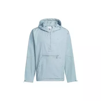 Adidas Originals Trefoil Твердая солнцезащитная спортивная куртка с капюшоном Мужская верхняя одежда Светло-серый HM8045 XL