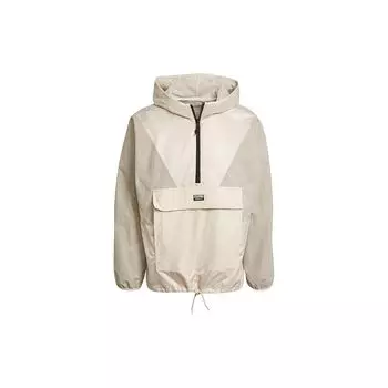 Adidas Originals Trefoil V-Line Woven Woven Wb Повседневная спортивная куртка с капюшоном и полумолнией Мужские куртки цвета хаки GN6769 L