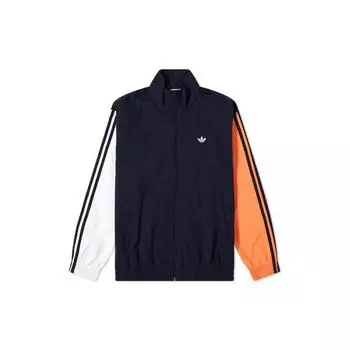 Adidas Originals Trefoil Vintage Contrast Нейлоновая спортивная куртка Мужские куртки Чернильный синий FM1537 XS