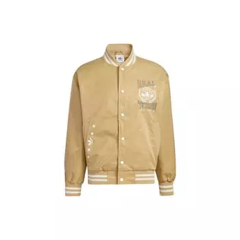Adidas Originals Trefoil Vintage Logo Patch Спортивная куртка свободного кроя Мужская куртка светло-хаки HY1358 M