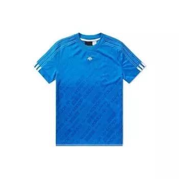 Adidas Originals Trefoil x Alexander Wang Soccer Training Повседневная футболка с коротким рукавом Мужские топы Синий BQ9798 XS