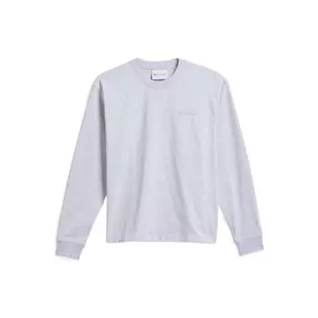 Adidas Originals Trefoil X Pharrell Williams однотонная футболка с длинными рукавами и принтом логотипа, топы унисекс, светло-серые HN3439 M