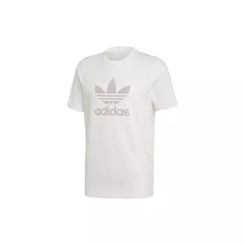 Adidas Originals Трилистник Логотип Футболка с круглым вырезом Мужские топы Белый FK1351 XS