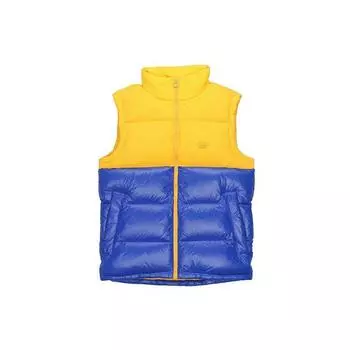 Adidas Originals Трилистник Пуховой жилет Regen с воротником-стойкой и дизайном цветных блоков Мужские жилеты Золото-Синий GE1327 XS