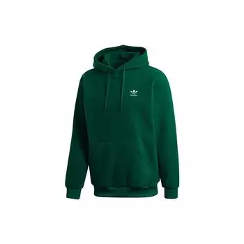 Adidas Originals Трилистник Пуловер Флисовая Толстовка Мужская Толстовка Темно-Зеленый GE5213