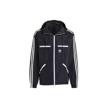 Adidas Originals Трилистник с логотипом и капюшоном на шнуровке Мужская верхняя одежда Черный HS2066 M