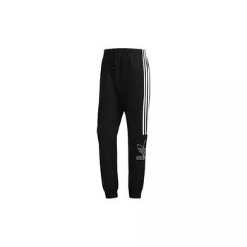 Adidas Originals Трилистник с логотипом и принтом повседневные зауженные спортивные брюки мужские черные DX4225 L