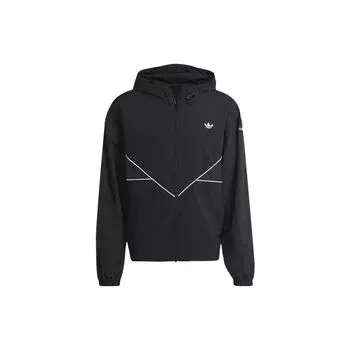 Adidas Originals Трилистник с логотипом Повседневная спортивная куртка Мужская верхняя одежда Черный HR3322 XXL